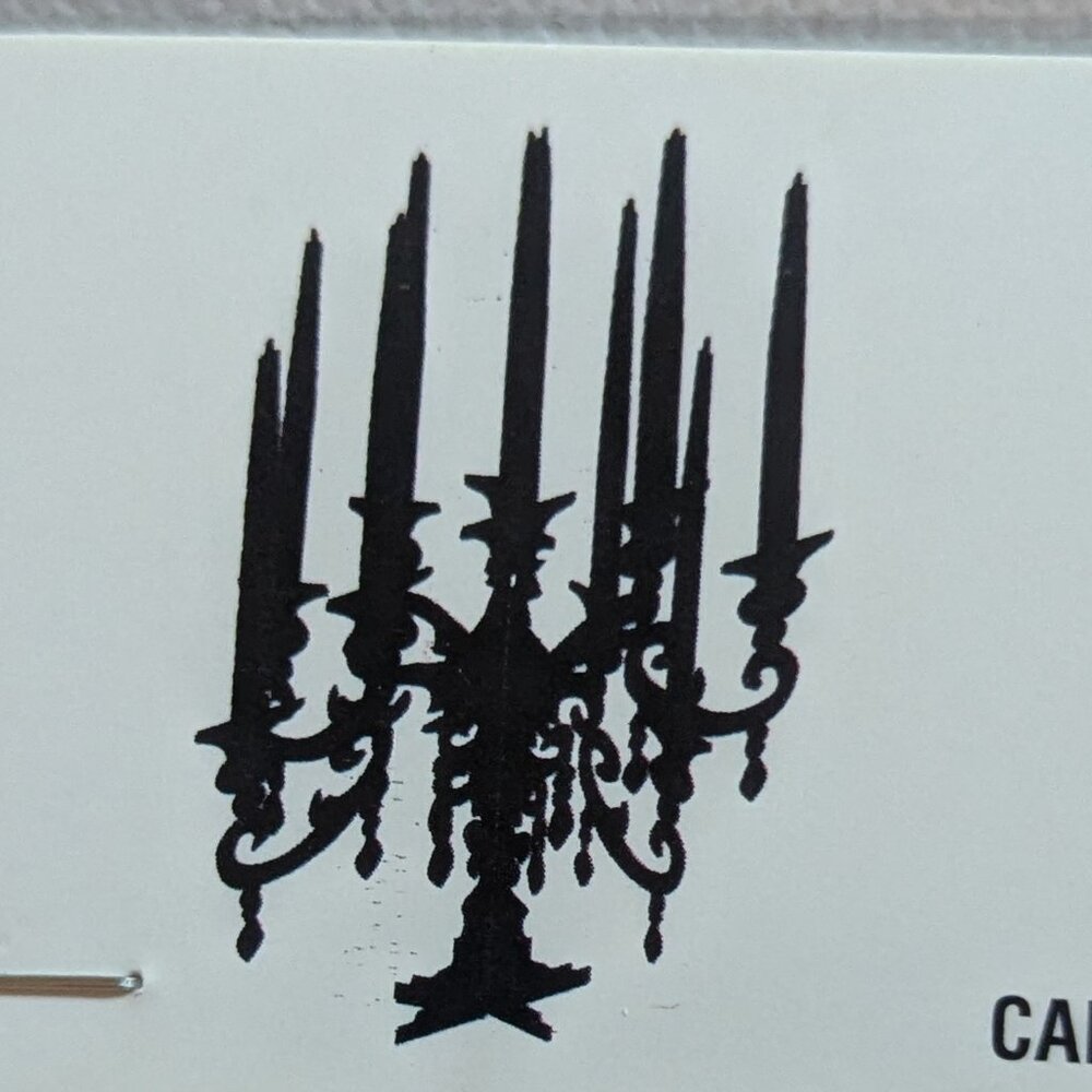 NWT Spooky Black 3D Foam Candleabra Goth Halloween Prop Haunted House Decoration